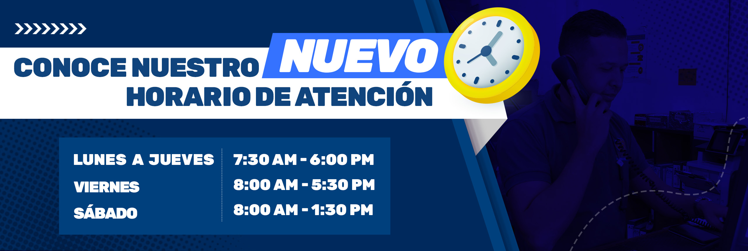 Horarios de atención LTR